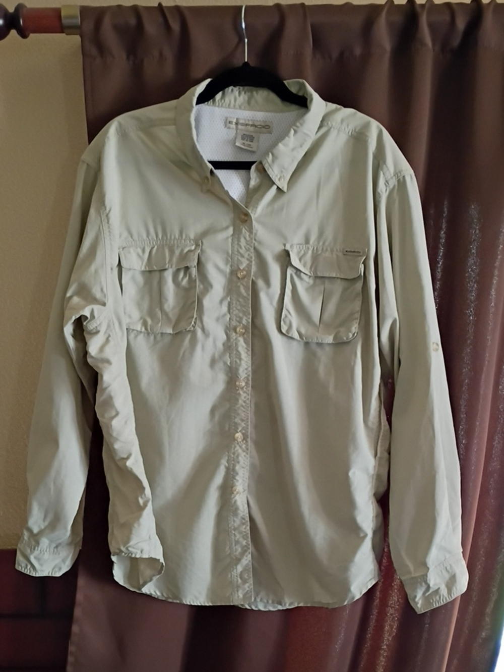 ExOfficio Men's Lightweight Button-Front Shirt Jacket in Light Khaki